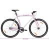 Fixed Gear Bike White and Black 700c 55 cm | HipoMarket