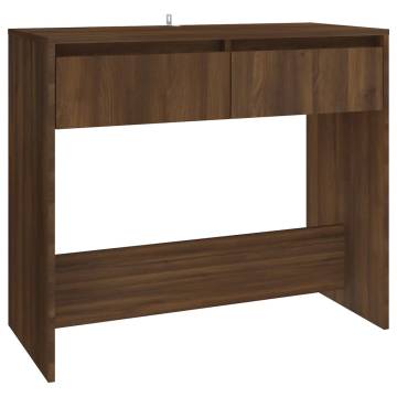 Stylish Brown Oak Console Table - 89x41x76.5 cm