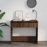 Stylish Brown Oak Console Table - 89x41x76.5 cm