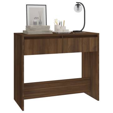 Stylish Brown Oak Console Table - 89x41x76.5 cm
