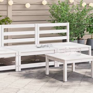 Garden Sofas Armless 2 pcs White - Solid Pine | HipoMarket