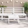 Garden Sofas Armless 2 pcs White - Solid Pine | HipoMarket