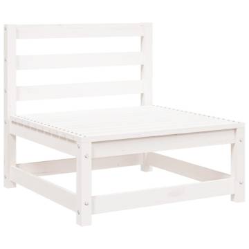 Garden Sofas Armless 2 pcs White - Solid Pine | HipoMarket