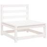 Garden Sofas Armless 2 pcs White - Solid Pine | HipoMarket