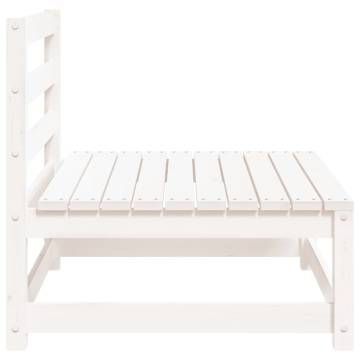 Garden Sofas Armless 2 pcs White - Solid Pine | HipoMarket