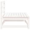 Garden Sofas Armless 2 pcs White - Solid Pine | HipoMarket