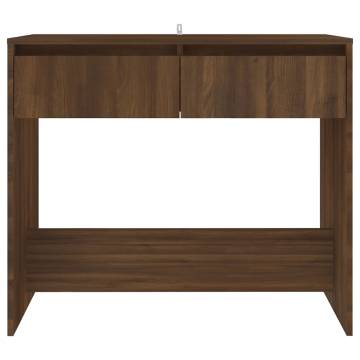Stylish Brown Oak Console Table - 89x41x76.5 cm