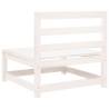 Garden Sofas Armless 2 pcs White - Solid Pine | HipoMarket