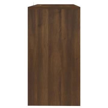 Stylish Brown Oak Console Table - 89x41x76.5 cm
