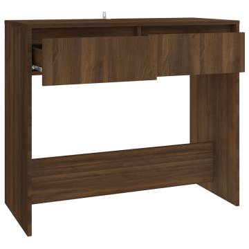 Stylish Brown Oak Console Table - 89x41x76.5 cm