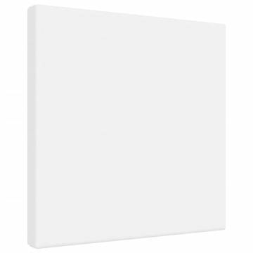 12 pcs Stretched Canvases - White Fabric & Pine Wood Frames