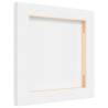 12 pcs Stretched Canvases - White Fabric & Pine Wood Frames