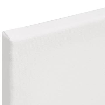 12 pcs Stretched Canvases - White Fabric & Pine Wood Frames