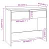 Stylish Brown Oak Console Table - 89x41x76.5 cm