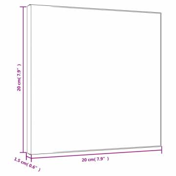 12 pcs Stretched Canvases - White Fabric & Pine Wood Frames