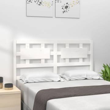 White Solid Wood Pine Bed Headboard - 165.5x4x100 cm