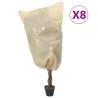 Plant Fleece Covers with Drawstring 8 pcs 70 g/m² 0.8x1.2 m Colour beige Size 0.8 x 1.2 m Quantity in Package 8 