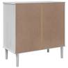 Drawer Cabinet SENJA Rattan Look - Elegant White 80x40x80 cm