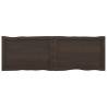 Table Top Dark Brown Solid Wood Live Edge - 120x40 cm