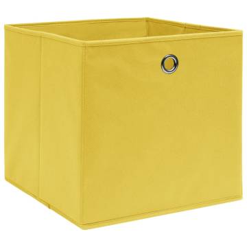 10 pcs Yellow Storage Boxes | Foldable Fabric Storage Solution