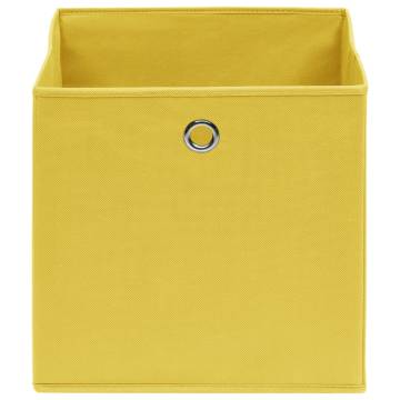 10 pcs Yellow Storage Boxes | Foldable Fabric Storage Solution