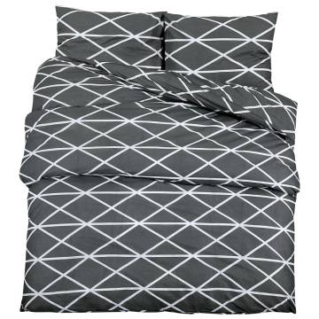 Duvet Cover Set Grey 260x220 cm Cotton - Soft & Elegant