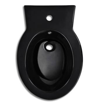 Stylish Black Ceramic Toilet & Bidet Set for Modern Bathrooms