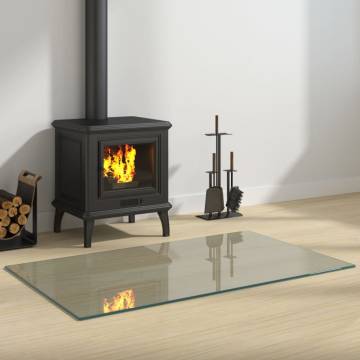 Fireplace Glass Plate Rectangular 100x60 cm | HipoMarket