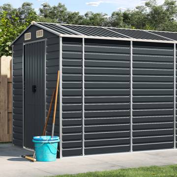 Garden Shed Anthracite 191x725x198 cm - Galvanised Steel