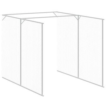 Durable Dog House with Run - Galvanised Steel, Anthracite