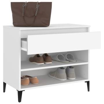 Shoe Cabinet White 70x36x60 cm - Stylish Engineered Wood Storage