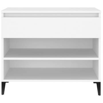 Shoe Cabinet White 70x36x60 cm - Stylish Engineered Wood Storage