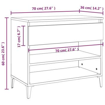 Shoe Cabinet White 70x36x60 cm - Stylish Engineered Wood Storage