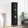 Highboard Black 34.5x34x180 cm Engineered Wood Colour black Quantity in Package 1 Model 1 glass door 