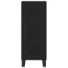 Stylish Highboard Black 34.5x34x180 cm - Hipomarket