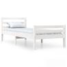 White Solid Wood Bed Frame 90x200 cm - Modern & Sturdy