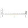 White Solid Wood Bed Frame 90x200 cm - Modern & Sturdy