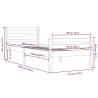 White Solid Wood Bed Frame 90x200 cm - Modern & Sturdy