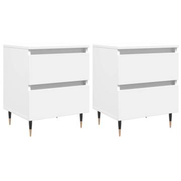 Elegant White Bedside Cabinets - 2 pcs | Hipomarket UK