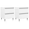 Elegant White Bedside Cabinets - 2 pcs | Hipomarket UK