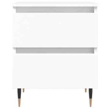 Elegant White Bedside Cabinets - 2 pcs | Hipomarket UK