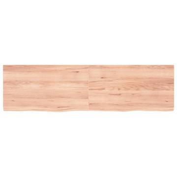 Light Brown Bathroom Countertop - Solid Oak Wood | Hipomarket