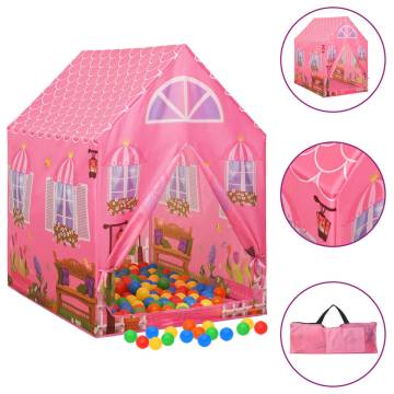 Children Play Tent with 250 Balls - Pink 69x94x104 cm