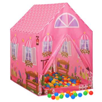 Children Play Tent with 250 Balls - Pink 69x94x104 cm