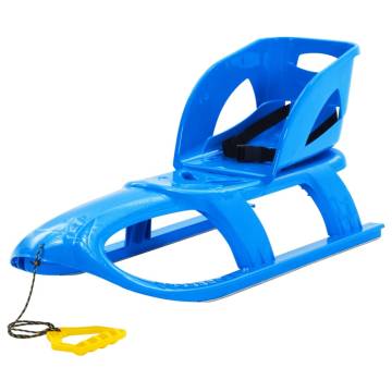 Blue Sledge with Seat - Durable Winter Fun | Hipomarket