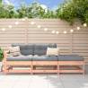 3 Piece Garden Lounge Set with Cushions Solid Wood Douglas Colour natural douglas Quantity in Package 1 Model 3-seater 