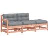 3 Piece Garden Lounge Set with Cushions - Solid Wood Douglas