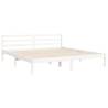 White Super King Size Bed Frame with Headboard | Solid Wood