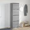 Shoe Cabinet with 4 Flip-Drawers - Grey Sonoma | HipoMarket