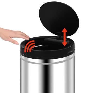 Automatic Sensor Dustbin 80L - Stainless Steel Trash Can